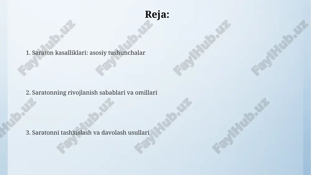 i ko'rsatadi. saratonni oldini olish uchun, tamaki chekishni tashlash, muntazam jismoniy mashqlar (haftasiga kamida 150 daqiqa) va sog'lom vaznni saqlash muhimdir. e'tiboringiz uchun rahmat @taqdimot_robot image4.png image5.png image3.jpeg