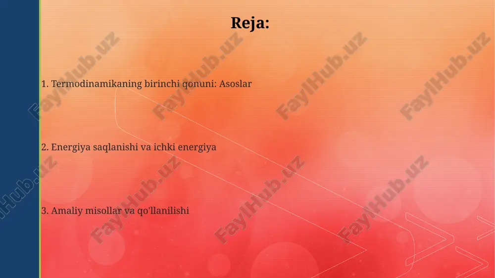 tashqariga chiqaradi, bu esa muzlatgich ichidagi energiyani kamaytiradi va tashqaridagi energiyani oshiradi (birinchi qonun). e'tiboringiz uchun rahmat @taqdimot_robot image1.png image2.png