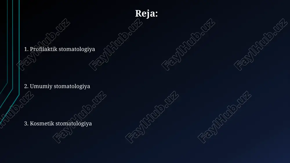 hlig'idagi yallig'lanish jarayonlarini, masalan, periodontitning og'ir shakllarini davolash uchun alveolyar suyakni rezektsiya qilish kabi 16 ta turli xil operatsiyalarni amalga oshiradi. e'tiboringiz uchun rahmat @taqdimot_robot image1.png