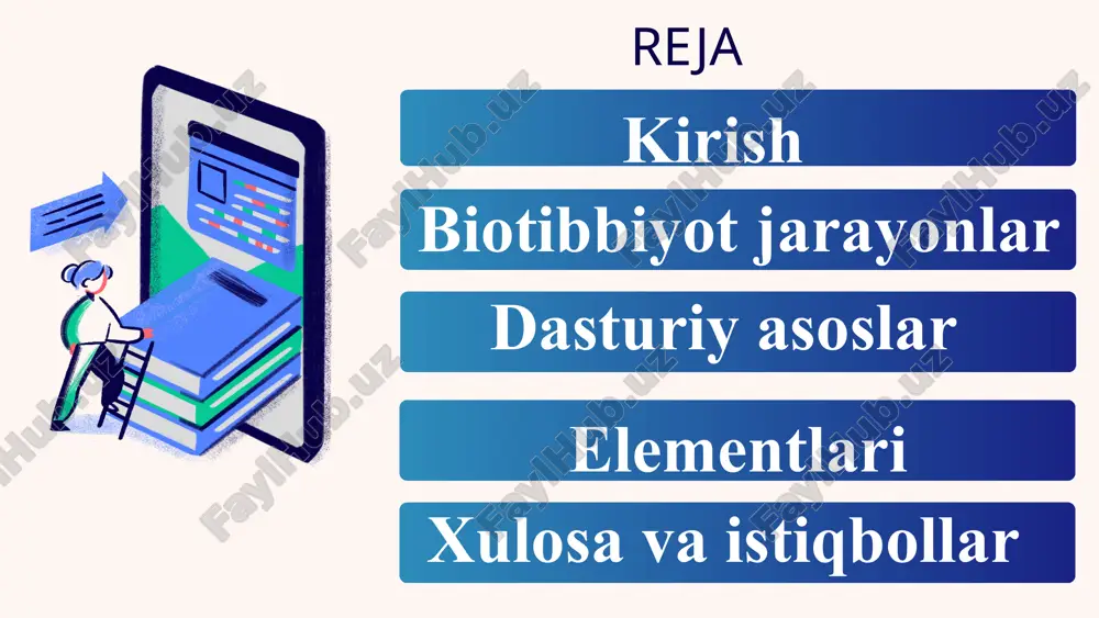 shuningdek, sog‘liqni saqlash tizimida qaror qabul qilishni qo‘llab-quvvatlashda muhim rol o‘ynaydi. biotibbiyot jarayonlarida dasturiy ta’minotning asosiy vazifalari quyidagilardan iborat: jarayonlarni avtomatlashtirish: klinik va laboratoriya faoliyatlarini tez va samarali bajarish. ma’lumotlarni yig‘ish va saqlash: bemorlar tibbiy yozuvlari, test natijalari va diagnostik ma’lumotlarni tizimli tarzda saqlash. tahlil va monitoring: statistik tahlil, natijalarni vizualizatsiya qilish va jarayonlarni kuzatish imkonini berish. qaror qabul qilishni qo‘llab-quvvatlash: shifokorlar va tibbiyot xodimlariga aniq va asosli tavsiyalar berish. dasturiy asoslar va tizimlar biotibbiyot jarayonlarida samarali boshqarish va nazorat qilish uchun turli dasturiy tizimlar ishlatiladi. bu tizimlar klinik, laboratoriya va diagnostik jarayonlarning aniq va tezkor ishlashini ta’minlaydi, ma’lumotlarni xavfsiz saqlash va tahlil qilish imkonini beradi. asosiy dasturiy tizimlar: emr (electronic medical record) – bemorlarning shaxsiy tibbiy yozuvlarini saqlash va boshqarish tizimi. klinik jarayonlarni tezkor va aniq bajarishga yordam beradi. ehr (electronic health record) – keng ko‘lamli sog‘liq yozuvlari tizimi. bir nechta klinika va muassasalarda ma’lumot almashishni ta’minlaydi. lis (laboratory …