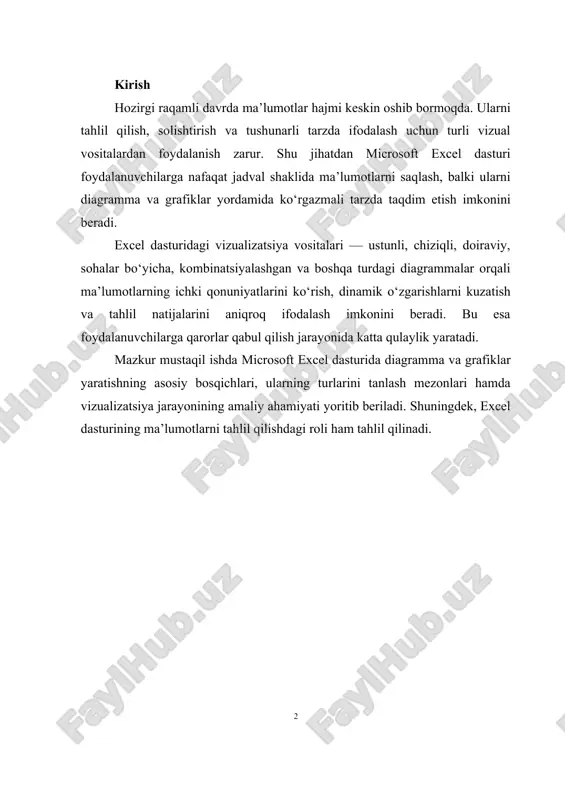 u ma'lumotlar bilan bir xil varaqda yoki boshqa varaqda joylashgan bo'lishi mumkin (diagrammani ko'rsatish uchun ko'pincha alohida varaq ishlatiladi). diagramma asosiy ma'lumotlarga havolani saqlaydi va bu ma'lumotlar yangilanganda darhol uning ko'rinishini o'zgartiradi. grafik yaratish uchun siz odatda diagramma ustasidan foydalanasiz, uni standart asboblar panelidagi grafik ustasi tugmasini bosish orqali ishga tushirishingiz mumkin. ko'pincha diagrammada ko'rsatiladigan ma'lumotlarni o'z ichiga olgan maydonni oldindan tanlash qulay, ammo siz ushbu ma'lumotni sehrgarni ishga tushirishda ham belgilashingiz mumkin. diagramma turi sehrgarning birinchi bosqichi diagramma shaklini tanlashni o'z ichiga oladi. mavjud shakllar standart yorlig'idagi turlar ro'yxatida keltirilgan. tanlangan diagramma turi uchun o'ng tomonda (ko'rish palitrasi) bir nechta ma'lumotlarni taqdim etish variantlari mavjud bo'lib, ulardan eng mosini tanlashingiz mumkin. maxsus yorlig'i tayyor formatlash bilan to'liq tuzilgan diagramma turlari to'plamini ko'rsatadi. diagramma shaklini belgilagandan so'ng, "keyingi" tugmasini bosing. ma'lumotlarni tanlash sehrgarning ikkinchi bosqichi diagramma uchun ma'lumotlarni tanlash uchun ishlatiladi. agar ma'lumotlar diapazoni oldindan tanlangan bo'lsa, sehrgarning yuqori qismidagi …