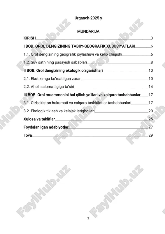 noto‘g‘ri siyosatning natijasidir. dastlab ular orol dengizining suvini o‘rta osiyo mamlakatlarida paxta yetishtirish maqsadida, cho‘llarni sug‘orishga yo‘naltirishga qaror qilishdi. natijada, dengiz suvlari ayovsiz tarzda ishlatila boshlandi. samarasiz foydalanish oqibatida orol dengizi suvlari asta-sekin orqaga chekina boshladi. bu holat nafaqat dengizning o‘ziga, balki uning atrofida yashayotgan aholiga ham, atrof-muhit va iqlimga ham salbiy ta’sir ko‘rsatdi. aholining asosiy tirikchilik manbai bo‘lgan baliqchilik va unga tayangan ko‘plab zavodlar faoliyati to‘xtab qoldi. orol dengizi qurishi natijasida faqatgina iqtisodiyotga yillik zarar 145 million aqsh dollarini tashkil etgan. keyinchalik atrof-muhit, iqlim va inson salomatligi yomonlasha bordi. turli kasalliklar tarqala boshladi. suv tanqisligi orol bo‘yidagi aholining hayotini anchayin og‘irlashtirdi. orol dengizining qurib borayotgani va bu bilan bog‘liq salbiy oqibatlarni ko‘rib, sobiq ittifoq davlatlari uni tiklashga harakat qildilar. ular 4 dengizni qayta to‘ldirish uchun bir necha variantlarni taklif etdilar, biroq ularning birortasi amalda natija bermadi. mustaqillikka erishganimizdan so‘ng esa, orol dengizini asrab qolish va uni tiklash uchun qator …