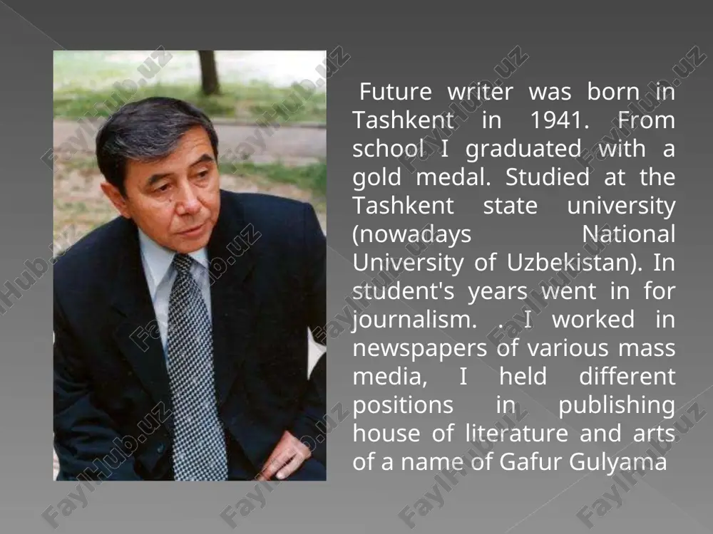 e can't tell it about utkur hashimova's works. in the story "affairs terrestrial" an image of mother waiting the son, without getting a wink of sleep, - the usual image meeting in life of each of us. unfortunately, after his masterworks he died in 2013. but writing live forever although he died.