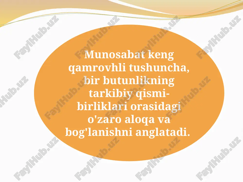 (informativ vazifa) emotsiyalarni ifodalash (ekspressiv vazifa) ta’sir o‘tkazish (apelativ vazifa) ijtimoiy aloqa o‘rnatish (fatik vazifa) estetik zavq bag‘ishlash (estetik vazifa) lisoniy munosabat qanday amalga oshadi? og‘zaki shaklda (so‘zlashuv orqali) yozma shaklda (matnlar orqali) noverbal shaklda (imo-ishora, tana tili, ohang, pauza va boshqalar bilan qo‘llab-quvvatlanadi) lisoniy munosabat faqat axborot uzatish bilan cheklanmaydi. u quyidagi asosiy funksiyalarni bajaradi: funksiya nomi apellyativ estetik kommunikativ ekspressiv kontakt o‘rnatish (fatika) lisoniy munosabat turlari (nutq turlari) monologik nutq dialogik nutq polilogik nutq monologik nutq bir kishining uzluksiz, boshqalarga yo‘naltirilgan nutqi. oldindan tayyorlanishi mumkin. ko‘proq rasmiy muhitda qo‘llanadi. misollar: ma’ruza nutq so‘zlash hikoya aytish o‘qituvchining tushuntirishi dialogik nutq ikki shaxs yoki shaxslar o‘rtasidagi savol-javob, fikr almashish jarayoni. erkin, tabiiy shaklda kechadi. noverbal vositalar (imo-ishora, intonatsiya) ko‘p ishlatiladi. misollar: do‘stlar o‘rtasidagi suhbat telefon orqali muloqot o‘quvchi va ustozning savol-javobi polilogik nutq ko‘p kishilar ishtirokidagi muloqot shakli. munozara, guruhli suhbat, yig‘ilishlar, ommaviy muhokamalar. tartib, navbat va boshqaruv bo‘lishi mumkin. …