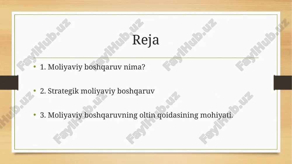o’lgan moddiy xavfni kamaytirish usullari. har bir sanoatning asosiy qoidalariga rioya qilish har doim ham yaxshi natijalarga olib keladi. o’z biznesim istisno emas. ko’plab menejerlar va yuqori lavozimni egallashni istovchilar, moliyaviy boshqaruvning oltin qoidasini bilishadi. ushbu sohada ba’zi mutaxassislar, bir emas, balki kamida beshta bunday postulatlar mavjudligiga ishonch hosil qiladi. ularga rioya qilish, muvaffaqiyatga erishish va o’zini pro va kuchli raqib deb e’lon qilishingiz mumkin. direktorlar uchun beshta qonun mavjud: moliyaviy boshqaruvning oltin qoidasining mohiyati nima? kuchli moliyaviy boshqaruvni qo’llamasdan muvaffaqiyatli bo’lish imkoni bo’lmaydi . biznesdagi kamchiliklarning ko’pchiligi yomon boshqaruv natijasidir va ular etarli darajada investitsiyalar va qarzlar, xarajatlar va daromadlarga e’tiborsizlik. siz o’lchamaslikni nazorat qila olmaysiz . ko’pincha sezgi o’z ishida yordam beradi, natijada ishlashni o’lchash muhimroqdir, shuning uchun o’z-o’zidan o’lchashni hal qilish kerak. buning sabablari va ularning oqibatlariga e’tibor berish muhimdir . yakuniy natijani o’lchash etarli emas har bir narsa nisbiy bo’lgani uchun, solishtirish va solishtirish mantiqan . …