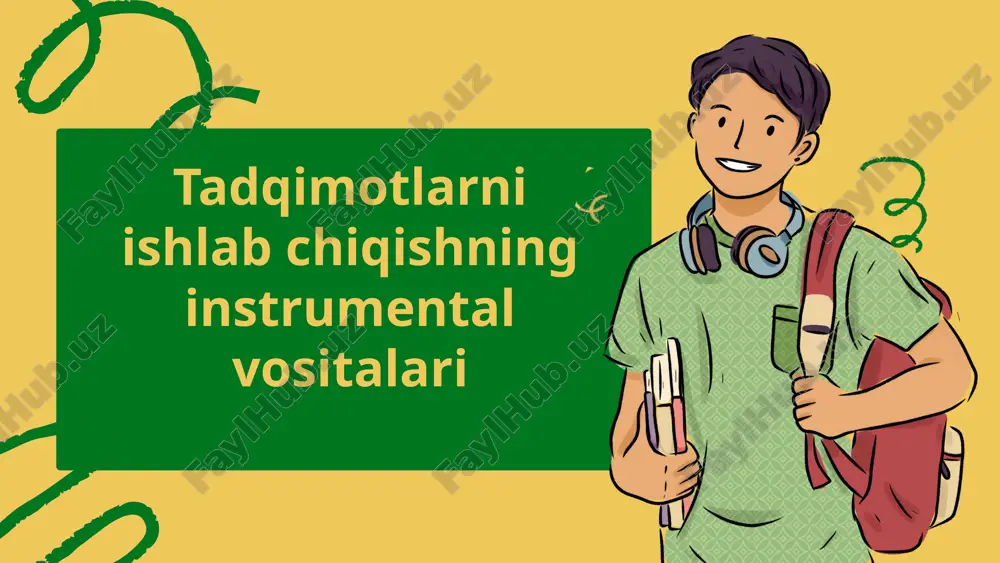 irish uchun vositalar: tadqimotlar jarayonida samaradorlikni oshirish maqsadida bir qator instrumental vositalar qo'llanilishi mumkin. interaktiv dasturlar, vizualizatsiya vositalari va taqdimotlarni avtomatlashtirish tizimlari bu borada muhim o'rin tutadi. ushbu vositalar taqdimotlarni yanada qiziqarli va tushunarli shaklda taqdim etishga yordam beradi. amaliy misollar va natijalar: masalan, interaktiv taqdimot dasturlari yordamida o'quvchilar bilan samarali muloqot qilish osonlashadi. bunday dasturlar o'quvchilarning e'tiborini jalb qilib, ularning faol ishtirokini ta'minlaydi. shuningdek, vizualizatsiya vositalari murakkab ma'lumotlarni oddiy va tushunarli tarzda taqdim etishga imkon yaratadi, bu esa taqdimot sifatini oshiradi. innovatsion texnologiyalar va tadqimotlar innovatsion texnologiyalarning ta'rifi innovatsion texnologiyalar, yangi g'oyalar va jarayonlar orqali rivojlanishni ta'minlaydi. ular tadqiqot va ishlab chiqish jarayonlarida muhim rol o'ynaydi, chunki samaradorlikni oshirish va raqobatbardoshlikni ta'minlashga yordam beradi. tadqimotlar jarayoniga ta'siri innovatsion texnologiyalar tadqimotlar jarayonini tezlashtiradi va rivojlantiradi, auditoriyani qamrab olish va ta'sirchanlikni oshirish uchun yangi usullarni taklif etadi. interaktiv taqdimot dasturlari va virtual haqiqat vositalari yordamida taqdimotlar qiziqarli va samarali bo'ladi. misollar …