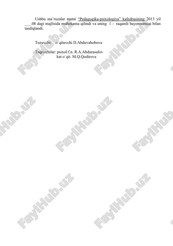 sh uchun turlicha psixologik kontsyeptsiyalar qimmatini tan olgan qolda biz asosida kognitiv-axloqiy yondoshuv yotuvchilarni ustuvor sifatida ajratamiz. ushbu fanni o`qitish tajribasi shuni ko`rsatdiki, matyerialni anglashda ba'zi bir qiyinchiliklar mavjud ekan. birinchidan, “og`ishgan xulq” tushunchasining ko`p ma'noliligi va bu bilan bog’liq bo`lgan tyerminologik chalkashliklar. ikkinchidan, har birimizning ichki dunyomizga xos bo`lgan shaxsiy ozodlik ehtiyoji va jamiyatning chyeklashlari orasidagi qarama-qarshilikdir. og`ishgan xulq fyenomyeni mavjudligining o`zi “ozodlik yoki zaruriyat” dilyemmasi faktini tasdiqlaydi, qatto jamiyatning umidlariga qarshi har bir odamning shaxsiy tanlovchi pryedmyeti hisoblanadi. yana bir ma'lum murakkablik shundaki, og`ishgan xulq muammosi bo`yicha ma'lumotlarni turli fanlar, masalan, sotsiologiya, tibbiyot, huquq, psixologiya, pyedagogikadan izlash lozim bo`ladi. mavjud bo`lgan adabiyotlar, qoidadagidyek, yoxud o`ta ixtisoslashtirilgan, yoki o`ta ommaviy xaraktyerga ega. og`ishgan xulq psixologiya bo`yicha adabiyotlar unga ta'sir qilishning samarali tyexnologiyalari yetishmagani kabi shubhasiz yetishmaydi. o`quvchiga taqdim etilayotgan ish o`zida mavjud bo`lgan ilmiy yondoshuvlarni ko`rib chiqishga intilishni va muallifning psixologik aspyektda ko`rib chiqiluvchi shaxs og`ishgan xulqini o`rganish qamda …