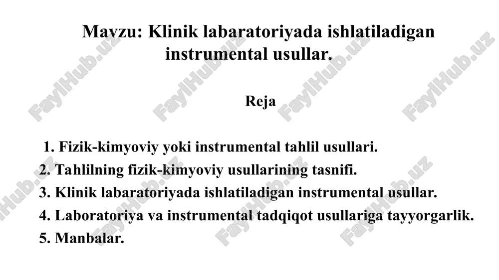larida, masalan, kulometriyada u ancha yuqori. 2. tahlilning fizik -kimyoviy usullarining tasnifi. tahlilning fizik -kimyoviy usullarining tasnifi tahlil qilinayotgan tizimning o'lchanadigan fizik parametrining xususiyatiga asoslangan bo'lib, uning qiymati moddaning miqdoriga bog'liq. shunga ko'ra, barcha fizik - kimyoviy usullar uchta katta guruhga bo'linadi: elektrokimyoviy; optik va spektral; xromatografik. elektrokimyoviy tahlil usullari elektr parametrlarini o'lchashga asoslangan: oqim kuchi, kuchlanish, muvozanat elektrod potentsiali, elektr o'tkazuvchanligi, qiymatlari tahlil qilinayotgan ob'ekt tarkibidagi moddalar tarkibiga mutanosib. optik va spektral tahlil usullari elektromagnit nurlanishning moddalar bilan o'zaro ta'sirini tavsiflovchi parametrlarni o'lchashga asoslangan: qo'zg'algan atomlarning nurlanish intensivligi, bir rangli nurlanishning yutilishi, yorug'likning sinishi ko'rsatkichi, tekislikning burilish burchagi. qutblangan yorug'lik nurlari va boshqalar. bu parametrlarning barchasi tahlil qilinayotgan ob'ektdagi moddaning kontsentratsiyasiga bog'liq. xromatografik usullar - bir xil ko'p komponentli aralashmalarni dinamik sharoitda sorbsiya usullari bilan alohida komponentalarga ajratish usullari. bunday sharoitda komponentlar bir -biriga aralashmaydigan ikki faza o'rtasida taqsimlanadi: mobil va statsionar. komponentlarning taqsimlanishi mobil va statsionar fazalar orasidagi …