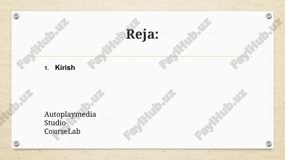 eradi. courselab courselab yordamida yaratilgan o'quv kurslari o'quvchilarni qiziqtiradi va bilimlarni o'zlashtirish jarayonini osonlashtiradi. bu vosita o'qituvchilarga turli multimedia elementlarini qo'shish imkonini beradi. courselab dasturiy vositasi yordamida o'qituvchilar interaktiv va amaliy o'quv materiallarini yaratishlari mumkin. bu vosita testlar va quizlar qo'shish imkoniyatini beradi. ushbu vosita orqali yaratilgan materiallar o'quvchilarning bilimlarga bo'lgan qiziqishini oshiradi. courselab o'qituvchilarga o'quv materiallarini yaratishda keng imkoniyatlar beradi. 1 2 3 ispring suite ispring suite dasturiy vositasi yordamida o'qituvchilar interaktiv va vizual o'quv materiallarini yaratishlari mumkin. bu vosita video, audio va testlar qo'shish imkoniyatini beradi. ispring suite yordamida yaratilgan o'quv kurslari o'quvchilarga qiziqarli va samarali o'quv materiallarini taqdim etadi. bu vosita o'qituvchilarning o'quv jarayonini yanada interaktiv qilishga yordam beradi. ushbu vosita orqali yaratilgan materiallar o'quvchilarning bilimlarni o'zlashtirish jarayonini tezlashtiradi va samaradorligini oshiradi. ispring suite o'qituvchilarga turli multimedia elementlarini qo'shish imkonini beradi. hot potatoes hot potatoes yordamida yaratilgan testlar va quizlar o'quvchilarning bilimlarini osonlashtiradi va qiziqarli qiladi. bu …