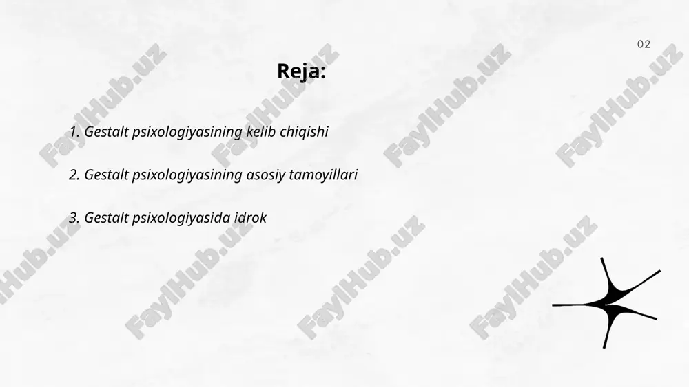 boshlarida paydo bo'lgan va max wertheimer, wolfgang köhler hamda kurt koffka kabi olimlar tomonidan ishlab chiqilgan. gestalt tamoyillari orasida yaqinlik, o'xshashlik, davomiylik, yopiq holatlar va shioriyat mavjud. masalan, yaqin joylashgan narsalar ko'pincha guruh sifatida qabul qilinadi. idrok jarayonida inson miyaning bu tamoyillarini qo'llab, kognitiv jarayonlarni optimallashtirishga harakat qiladi. gestalt psixologiyasi hozirgi kunda ham optik illyuziyalarni va dizayn tamoyillarini tushunishda muhim ahamiyatga ega. ... t.me/slaydai_bot 4. gestalt tamoyillari: yaqinlik gestalt tamoyillari tasvirni idrok qilishda bir qancha asosiy tamoyillarni o'z ichiga oladi. yaqinlik tamoyili (proximity) shundan iboratki, odamlar yaqin joylashgan obyektlarni o'zaro bog'liq deb qabul qiladilar. bu tamoyilga ko'ra, bir-biriga yaqin joylashgan elementlar idrok etishda guruh yoki to'plam sifatida qabul qilinadi. masalan, bir qator nuqtalar ichida ikkita nuqta bir-biriga yaqin joylashgan bo'lsa, ular bir guruh sifatida ko'rinadi. bu tamoyil dizayn va tasviriy san'atda elementlarni tartibga solishda qo'llaniladi. yaqinlik tamoyili inson ongi uzoqlik va joylashuvni qanday idrok qilishiga asoslanadi, chunki odamlar yaqin joylashgan …