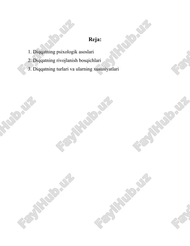 qilingandan so'ng, darhol filtrlanadi, degan nazariyadir. boshqa tomondan, "kech filtrlash" modeli, anne treisman va boshqa olimlar tomonidan ishlab chiqilgan, barcha stimullar avval sezgi organlari tomonidan qayta ishlanadi va faqat keyinchalik filtrlab olinadi, deb ta'kidlaydi. diqqatni o'rganishda yana bir muhim tushuncha bu "o'tish qobiliyati"dir. bu insonning bir vaqtda bir necha vazifani bajara olish qobiliyatini ifodalaydi. matematik tadqiqotlar shuni ko’rsatdiki, insonning diqqat o'tish qobiliyati chegaralangan. ya'ni, biz bir vaqtda ko'p vazifani bajara olamiz, lekin bu vazifalar soni va murakkabligiga qarab samaradorlik tushishi mumkin. diqqatning yana bir muhim qirralaridan biri bu "diqqatni yo'naltirish"dir. diqqatni yo'naltira olish qobiliyati insonga muomala bajarishda va biror ob'ektga e'tiborni jalb qilishda katta yordam beradi. ushbu jarayonni o'rganishda neyromarketing va kognitiv neuropsixologiya kabi sohalar ham muhim rol o'ynaydi. ular inson miya faoliyatini va diqqat mexanizmlarini tahlil qilib, yaxshiroq tushunishga harakat qiladilar. psixologik tadqiqotlar shuni ko'rsatadiki, diqqat insonning hissiy holati bilan ham chambarchas bog'liq. stress va charchoq holatlari diqqatni zaiflashtirishi …