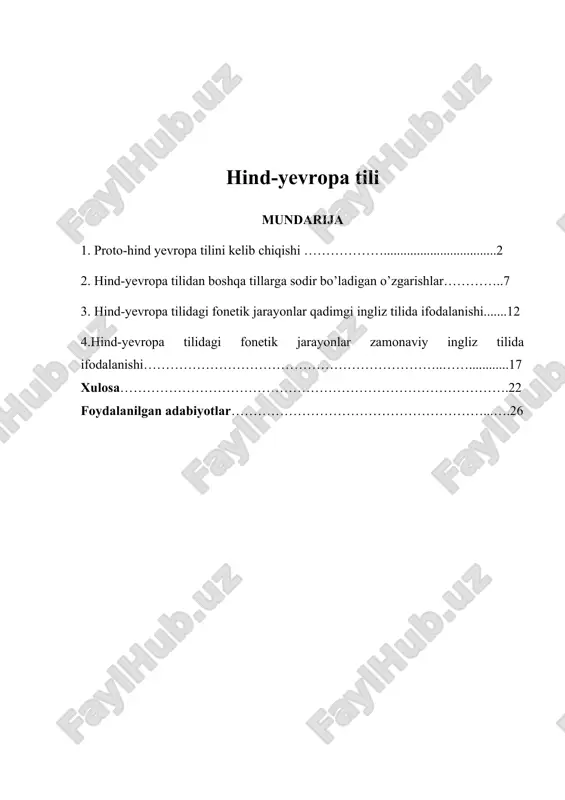an, " father" arabchada ‘’ab’’, boshqalarga o'xshab ko'rinmaydi - ular semit tillari. xuddi shunday, ingliz tilidagi "daughter" ("gh'" bilan sirli) nemis tilidagi ‘’tochter’’ bilan, yunoncha – ‘’thugatér’’ bilan, forschada esa’’ doktar’’ bilan taqqoslanadi. lotin boshqa kelib chiqishdan foydalanadi. shu bilan birga, "daughter" arabchada ‘’bint’’ bo'lib, u ham mutlaqo boshqacha. bu sodir bo'lganda, ingliz tilidagi "gh'" hozir mutlaqo boshqacha bo'lib, bir paytlar nemis tilida ‘’ch’’ kabi talaffuz qilingan. fors va nemis "daughter" faqat urg'u, boshlang'ich undosh [footnoteref:1]tovush va ba'zi unlilarning sifati bilan farq qiladi. [1: vachek, josef 1978. ‘’a brief survey of the historical development of english.’’ 9 p.] jonsning kuzatuvi "hind-yevropa" tillari nazariyasiga aylandi va bugungi kunda barcha hind-evropa tillari uchun umumiy manba bo'lgan gipotetik til "proto-hind-yevropa" deb nomlanadi. zamonaviy "know" va "wit" deb aylanadigan ikkita "knowing" ildiziga oid birikmalar keltirilgan.[footnoteref:2] [2: ] umumiy manbadan kelib chiqishi bilan bir-biriga bog'liq bo'lgan so'zlar "kognitivlar" deb nomlanadi. inglizcha "wise" va sanskrit tilidagi …