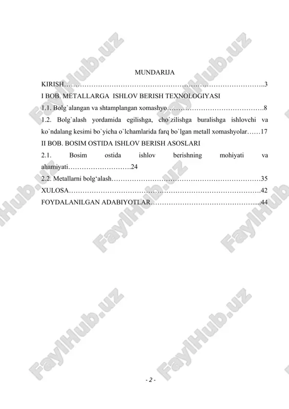 nasozlik va metallarga ishlov berish sohalarida yuz berayotgan chuqur sifat ozgarishlari ishlab chiqarish malakalariga oshirilgan talablar qoyadi. shu munosabat bilan umumiy o`rta ta‘lim muassasalarida o‘quv-tarbiya jarayonining darajasini ancha oshirish zaruriyati tug`ildi. bugun mamlakatimiz taraqqiyotining yangi yo`lida fan va ta‘lim sohalariga innovatsiya g`oyalarni tatbiq etish zarurati 2017–2021 yillarda o`zbekiston respublikasining rivojlantirishning beshta ustuvor yo`nalishi bo`yicha harakatlar strategiyasida ham o`z aksini topgan. jumladan, «ta‘lim tizimini yanada takomillashtirish, sifatli ta‘lim xizmatlari imkoniyatlarini oshirish, mehnat bozorining zamonaviy ehtiyojlariga mos yuqori malakali kadrlar tayyorlash siyosatini davom ettirish»[footnoteref:1] ta‘kidlangan . [1: o‗zbekiston respublikasi prezidentining 2017 yil 7 fevraldagi 4947-son farmonining 1-ilovasida keltirilgan «2017– 2021 yillarda o‗zbekiston respublikasini rivojlantirishning beshta ustuvor yo‗nalishi bo‗yicha harakatlar strategiyasi».[elektron resurs]. http://strategy.regulation.gov.uz/uz/document/2. ] umumtalim va hunar maktablarini isloh qilishning asosiy yo‘nalishlariga muvofiq malakali ishchi kadrlarni rejali ravishda yetishtirishning asosiy shakli sifatida kasb-hunar talimi tizimini yanada rivojlantirish va takomillashtirish, yoshlarga umumiy kasb ta‘limi berishga o‘tishni amalga oshirishda uning rolini oshirish vazifasi qo`yilgan. prezidentimiz …
