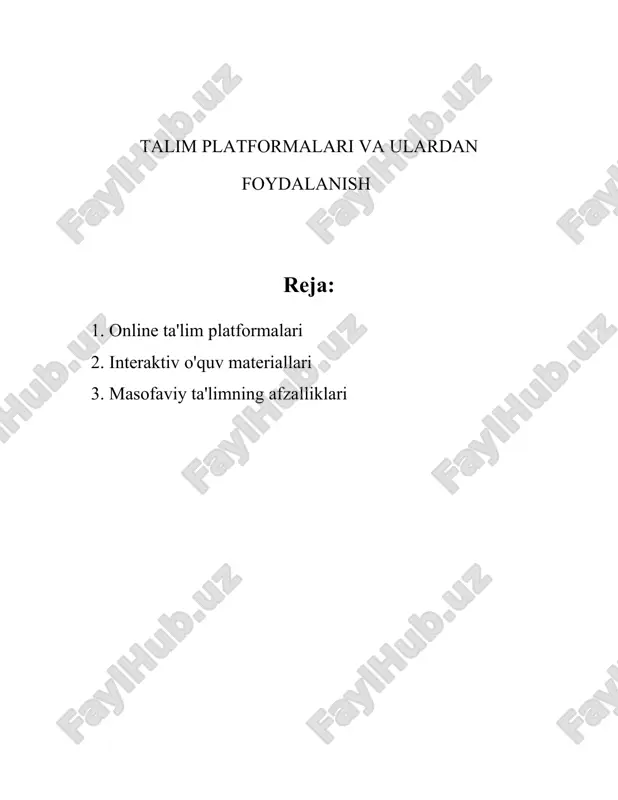 ngan yil: 2010 - ro'yxatdan o'tgan foydalanuvchilar soni: 2023-yil holatiga ko'ra, 57 milliondan ortiq. - kurslar soni: 213,000 dan ortiq (2023-yil holatiga ko'ra). - instruktorlar soni: 70,000 dan ortiq. - bozorlar: 75 tillarda xizmat ko'rsatadi. 5. **linkedin learning**: - asos solingan yil: linkedin tomonidan olingan yil, 2015. - ro'yxatdan o'tgan foydalanuvchilar soni: aniq ma'lumot yo'q, bir necha million foydalanuvchilarga ega. - kurslar soni: 16,000 dan ziyod. - kurslar asosiy yo'nalishlari: biznes, texnologiya va ijodiy sohalar. 6. **futurelearn**: - asos solingan yil: 2012 - ro'yxatdan o'tgan foydalanuvchilar soni: 15 milliondan ortiq. - hamkor universitetlar soni: 175 dan ziyod. - kurslar soni: 2023-yil holatiga ko'ra, 1,800 dan ortiq. 7. **skillshare**: - asos solingan yil: 2010 - ro'yxatdan o'tgan foydalanuvchilar soni: 12 milliondan ortiq. - kurslar soni: 35,000 dan ortiq. - asosiy yo'nalishlar: ijodiy sohalar va kasbiy rivojlanish. bu raqamlar online ta'lim platformalarining jadal rivojlanish sur'atlarini ko'rsatadi. ushbu platformalarning turi va yo'nalishi turlicha …