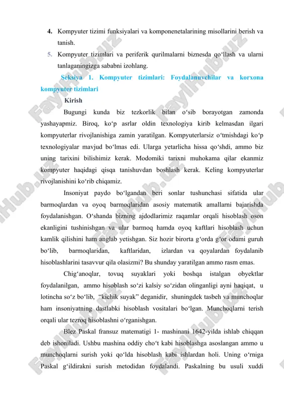 b, barmoqlaridan, kaftlaridan, izlardan va qoyalardan foydalanib hisoblashlarini tasavvur qila olasizmi? bu shunday yaratilgan ammo rasm emas. chigʻanoqlar, tovuq suyaklari yoki boshqa istalgan obyektlar foydalanilgan, ammo hisoblash soʻzi kalsiy soʻzidan olinganligi ayni haqiqat, u lotincha soʻz boʻlib, “kichik suyak” deganidir, shuningdek tasbeh va munchoqlar ham insoniyatning dastlabki hisoblash vositalari boʻlgan. munchoqlarni terish orqali ular tezroq hisoblashni oʻrganishgan. blez paskal fransuz matematigi 1- mashinani 1642-yilda ishlab chiqqan deb ishoniladi. ushbu mashina oddiy choʻt kabi hisoblashga asoslangan ammo u munchoqlarni surish yoki qoʻlda hisoblash kabi ishlardan holi. uning oʻrniga paskal gʻildirakni surish metodidan foydalandi. paskalning bu usuli xuddi hisoblash mashinasi yoki kasseta kabi hozirgacha foydalaniladi. 1674-yilda gottfried wilhelm von leibnits paskalning ushbu mashinasini oson qoʻsha olish va ayirish uchun yanada takomillashtirdi. qachonki sanoatlashtirish butun yevropa boʻylab yoyilganda mashinalar fermerlar sanoati va mahsulotlarga ham aralashib ketdi. sanoatlashtirish tarixidagi oʻzgarishlar koʻplab kashfiyotlarga sabab boʻldi, xuddi jozeph jacquard deb nomlangan fransuz tomonidan ixtiro qilingan mexanik …