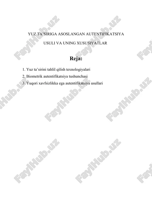 adi. **real vaqtda yuzni tahlil qilish:** real vaqt rejimida yuzni tahlil qilish inson tasvirlarni kameralar orqali yozib olish va bir zumda tahlil qilish imkoniyatini beradi. hikvision va dahua kabi kompaniyalar ushbu texnologiyalar sohasida yetakchi hisoblanadi. ushbu tizimlar davlat xavfsizligi, jamoat joylarini monitoring qilish va tijorat maqsadlarida keng qo‘llaniladi. **yuzni aniqlashda amal qiladigan protokollar:** iso/iec jtc 1/sc 37 standart komiteti biometrik va yuzni tanish texnologiyalari bo‘yicha xalqaro standartlarni ishlab chiqaradi. fidos (fast identity online) texnologiyalari, masalan, yuz orqali autentifikatsiyani amalga oshirishda xavfsizlikni oshirishga yordam beradi. **yuzni tahlil qilish uchun ma’lumotlarning xavfsizligi:** yuzni tahlil qilish texnologiyalaridan foydalanishda shaxsiy ma’lumotlar xavfsizligi muhim rol o‘ynaydi. gdpr (general data protection regulation) kabi normativ huquqiy hujjatlar evropada shaxsiy ma’lumotlarni himoya qilish va ularni boshqarish uchun aniq qoidalarni belgilaydi. 2020 yilga kelib, jahonning 100 dan ortiq mamlakatlari shaxsiy ma’lumotlarni himoya qilishga oid qonunchilikni qabul qilgan. **yuzni tahlil qilish va sun’iy intellekt:** sun’iy intellekt algoritmlarining rivojlanishi yuzni tahlil …