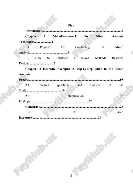 lyzing data. mixed researchers have to be competent in utilizing quantitative and qualitative data analysis techniques or employ team members (i.e., co-researchers) who can conduct several types of analyses. to assist mixed researchers, onwuegbuzie and combs (2010) developed an inclusive framework for mixed analyses. in the first section of this article, we describe their inclusive framework. in the second part, we provide a heuristic example to illustrate, using screenshots, how one can utilize this framework to conduct mixed analyses. in this methodological paper, the authors propose a tool that brings together various quantitative and qualitative data analysis (i.e., mixed analysis) techniques into one meta-framework to assist mixed researchers (who use qualitative and quantitative approaches within the same study) in the data analysis phase of mixed research studies. a meta-framework for mixed analysis techniques is described, which incorporates 13 criteria that methodologists have used to create their mixed analysis typologies. in …