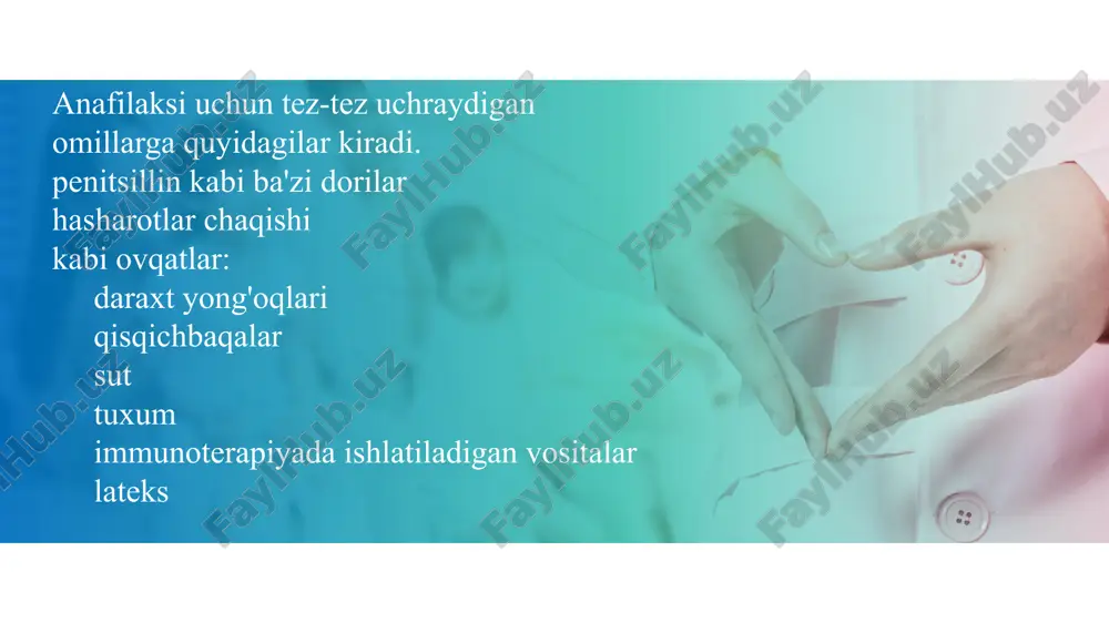 n. ushbu dorilar havo yo'llarida yallig'lanishni kamaytirishga, nafas olish qobiliyatingizni yaxshilashga yordam beradi. nafas olishni engillashtirish uchun shifokor sizga albuterol kabi beta-agonistlarni berishi mumkin. vujudga kerakli kislorodni olishda yordam berish uchun qo'shimcha kislorod olishingiz mumkin. anafilaktik shok natijasida yuzaga kelgan barcha asoratlar ham davolanadi. hatto hasharot chaqishi ham anafilaktik shokka olib kelishi mumkin. albatta, har bir kishi emas. uning nima ekanligini tushunish uchun - anafilaktik shok, siz oddiy misol keltira olasiz. ehtimol, har bir odam hayotida kamida bir marta asalari yoki ari tomonidan tishlangan - bu yoqimsiz, ammo xavfli emas. ko'pchilik uchun xavfli emas, lekin har bir kishi uchun mutlaqo emas. ba'zi odamlar, zararsiz tuyulgandan so'ng, bo'g'ilishni boshlaydilar va hatto hushidan ketishlari mumkin. gap shundaki, inson tanasi bunday ısırmaya juda yomon javob beradi - bu anafilaktik shok. anafilaksiyaning xushomadgo'yi - bu allergen inson tanasiga kiradigan mahalliy reaktsiya. va bu anafilaktik shokning birinchi alomati kabi shunchaki xushomadgo'y emas. mahalliy reaktsiya talaffuz …