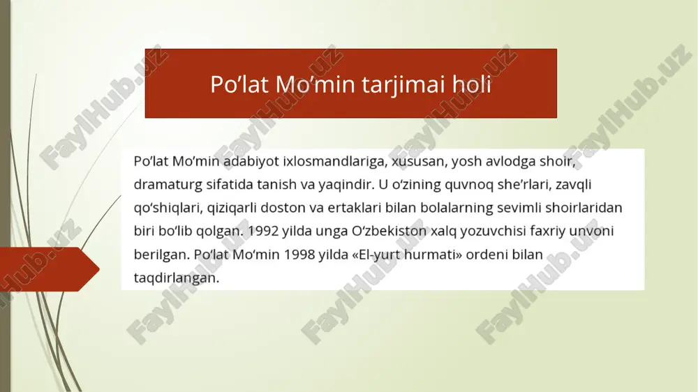 po'lat mo'min hayoti va ijodi - Page 2