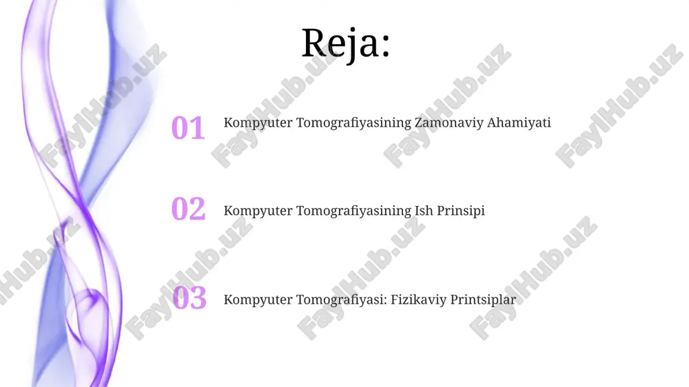 ning turli xil turlari konus nurli kt (cone-beam ct) esa, kengroq maydonni qamrab oladigan konussimon shakldagi rentgen nurlari nurini ishlatib, butun tananing yoki katta organlarning 3d tasvirlarini hosil qiladi. kompyuter tomografiyaning spiral (helikal) turi, detektorlarning doimiy harakati bilan bir vaqtning o‘zida 360 daraja burchak ostida skanerlashni ta’minlaydi, bu esa tasvirlarni tezroq va aniqroq olish imkonini beradi. multislice kompyuter tomografiyasi kkt skanerlari yuqori aniqlikdagi 3d tasvirlarni yaratishga qodir bo'lib, 1 mm dan kam qalinlikdagi qatlamli kesmalarni olish imkonini beradi va bu kichik o'lchamdagi tuzilmalarni aniqlashga yordam beradi. multislice spiral kkt texnologiyasi, oddiy kkt bilan solishtirganda, tekshirish tezligini oshiradi va radiatsion dozaning kamayishiga yordam beradi, bu esa bemorlar uchun xavfsizlikni oshiradi. kelajakdagi istiqbollar sun'iy intellekt algoritmlarini qo'llash orqali kt tasvirlarini avtomatlashtirilgan tahlili va diagnostikasini tezlashtirish, aniqlikni 15-20% ga oshirish va shifokorlarning yukini kamaytirish mumkin. kompyuter tomografiya (kt) skanerlarining 5-10 yil ichida aniqligi 50% ga oshib, nurlanish dozalarini 2-3 barobar kamaytirishga imkon beradigan …