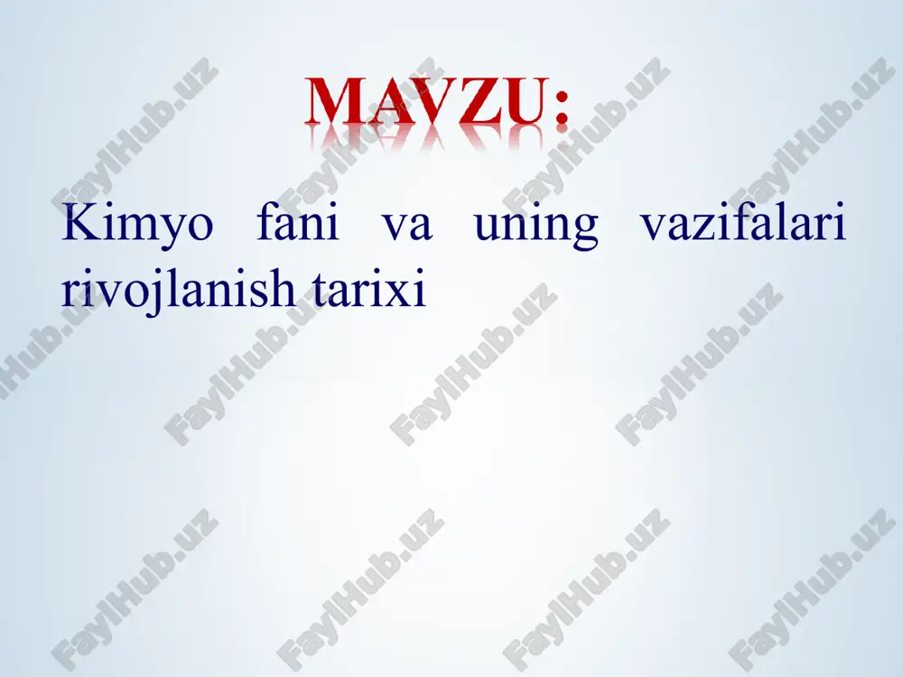 larning paydo boʻlishidagi oltingugurt-simob nazariyasini olgʻa surgan, yaʼni yer qaʼrida quruq bogʻlanishdan oltingugurt („metallar otasi“), nam bugʻlanishdan esa simob („metallar onasi“) paydo boʻladi degan fikrni aytadi. ularning turli xil nisbatlarda birikishidan oltin, kumush, mis, temir, qalay, qoʻrgʻoshin, shisha hosil boʻladi. shu asnoda oddiy metallarni nodir metallarga oʻtkazish haqida maʼlumotlar beriladi. „element“ tushunchasiga koʻra, oltingugurt — yonuvchanlik, simob — uchuvchanlik, tuz esa eruvchanlikni bildiradi. shoʻnga koʻra, bu moddalar turining kashf qilinishi asosiy fikr boʻldi kimyoning tez suratlar bilan rivojlanishi natijasida elektron va u haqsagi tushunchalar aniqlanib, kvant kimyosi hamda sunʼiy sintez qilingan transuran elementlar kimyosi shakllandi. oqsillar kimyosida misli koʻrilmagan yangiliklar ochildi. million atmosfera bosimda olib boriladigan kimyoviy jarayonlar oʻrganildi, sunʼiy olmos olishning nazariy yoʻllari koʻrsatildi, xilma-xil polimerlar sintez qilindi. 19-asr kimyo fani tarixida nazariy asoslarni ishlab chiqish davri boʻldi. natijada ato m — molekulyar taʼlimot maydonga keldi. ingliz olimi jon dalton 1803 i. moddaning atom tuzilishi haqidagi tasavvurlarga suyangan holda …