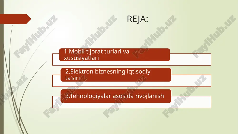 ladigan savdo-axborot faoliyati hisoblanadi. bu turi elektron savdolar tezroq rivojlanib, mijozlar uchun katta imkoniyatlar yaratib kelmoqda. o'zbekistonda mobil tijorat, 2018-yildan boshlab intensiv rivojlanish ko'rsatmoqda. oliy ta'lim muassasalari va shaxsiy biznes tadbirkorlari, mobil ilovalar, onlayn savdo tizimlari va boshqa tashkilotlar o'zlarining xizmatlarini mijozlarga taklif etish uchun o'z xizmatlarini ko'p tarmoqqa ulashdirishni qo'llashmoqda. hozirgi kunda, o'zbekistonda tarmoq bilan ulanish va mobil ilovalar yordamida savdo qilish ko'p kishilar uchun muhim holatga ega bo'lib, har bir soha uchun xizmat ko'rsatuvchi bir nechta tashkilotlar ishlab chiqilmoqda  mijozlarni nafaqat sotishdan oldingi jarayonda, balki elektron do'konda yuqori sifatli sotishdan keyingi xizmat ko'rsatishni ta'minlash elektron pochta, internet, intranet (kompaniya ichidagi ma'lumotlar almashinuvi);  elektron ma'lumotlar almashinuvi - elektron ma'lumotlar almashinuvi;  extranet (tashqi dunyo bilan ma'lumot almashish).  bundan tashqari, elektron tijorat tizimlari qo'llaniladigan soha juda o'ziga xosdir ishlab chiqaruvchi va uning savdo sheriklari tomonidan birgalikda amalga oshiriladigan mustaqil biznes jarayonlarini amalga oshirish.  elektron tijorat uning …