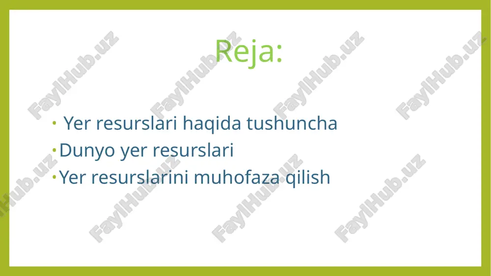 dunyo yer resurslari va ulardan foydalanish - Page 2