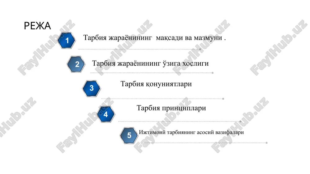 a aksincha, jaholatga yuz tutishi shakllanib kelayotgan "inson kapitali"ning marifati, manaviyati, ilmi va konikma darajasiga bog'liq. bu xususiyatlarni kamol toptirish uchun tarbiya jarayoni to'g'ri va to'liq holda olib borilishi darkor. tarbiya berish ishini bola tug'ilgandan boshlash maqsadga muvofiqdir. insonga tarbiya hayoti davomida jamiyatdagi o'rnini belgilab beruvchi tushunchadir. shu o'rinda jahon adabiyoti vakili migel de servantesning "hushxulqli, yaxshi tarbiya ko'rgan kishi yaqinlari, yor-u do'stlari uchun misli o'chmas chiroqdir"-degan misralari ayni haqiqatdir. xitoy donishmandi syun-szi "chaqaloqlar bir xil yig'laydi. katta bo'lganlarida esa turli qiliqlar qilishadi. bu- tarbiyaning oqibati", olmon faylasufi immanuel kant oz asarida "inson faqat tarbiya orqali inson bo'ladi, uning qandayligi tarbiyaning natijasidir", degan fikrlarni bildirib o'tishgan. http://ppt.prtxt.ru http://ppt.prtxt.ru tarbiya borasida sa'diy she'roziyning shunday misralari bor: minbarning poyida tursa ham eshshak, tarbiya yuqmaydi, bo'lmaydi odam. tarbiya ko'rmayin ulg'aysa kishi, eshshak bo'lib qolur yuzga kirsa ham. abdulla avloniyning tabiri bilan aytganda: "tarbiya biz uchun yo hayot- yo mamot-, yo najot- yo halokat, …
