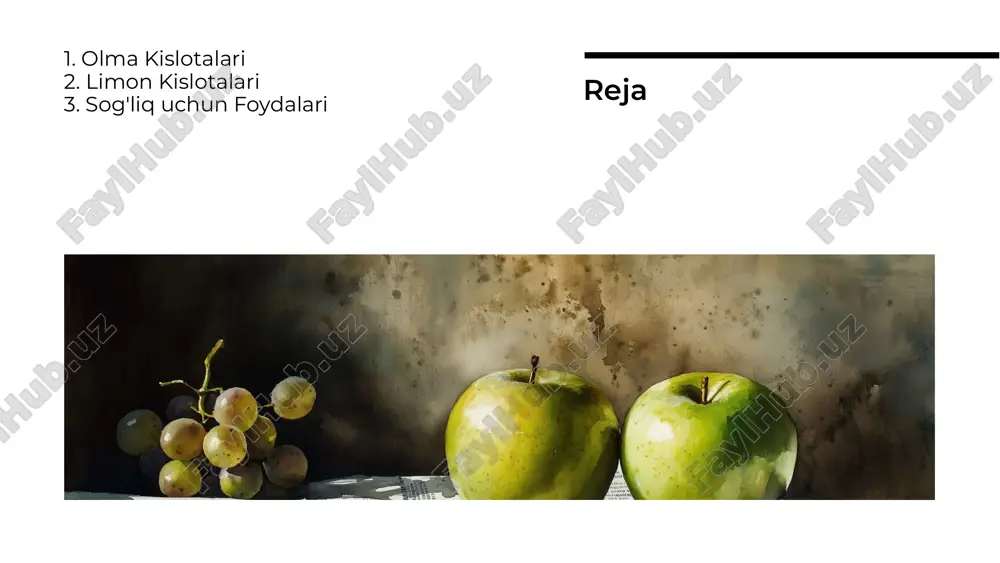 ma va limon kislotalari sog'liq uchun juda foydali. ularning foydalari va ta'siri ko'p jihatdan organizmimizni qo'llab- quvvatlaydi. ushbu mevalarni o'z dietamizga kiritish, sog'ligimizni yaxshilashga yordam beradi. xulosa