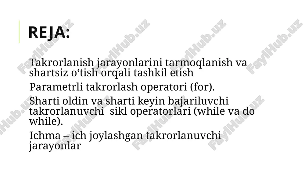 takrorlanish operatorlari - Page 2