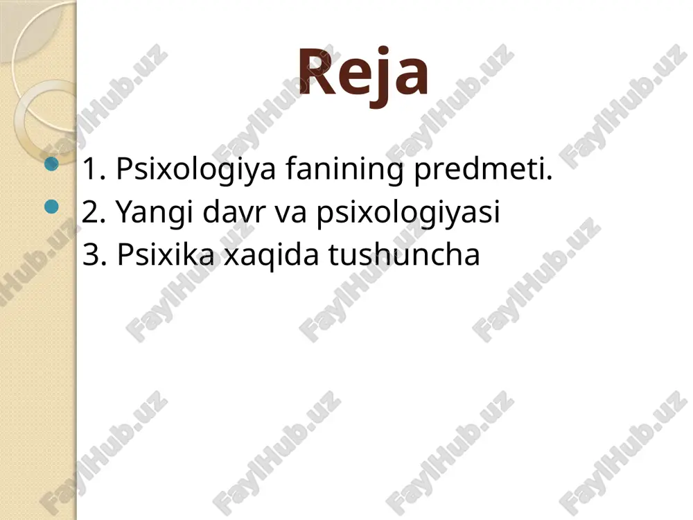 sliklar yozila boshlangan davrga sal kam 160 yil bo’ldi. shu davr ichida juda ko’plab ilmiy tadqiqot natijalarini o’z ichiga olgan monografiyalar, darsliklar, kullanmalar yozildi. xx asr va uning erishilgan yutuklaridan eng muximi shu bo’ldiki, texnika, elektronika va boshka shunga o’xshash murakkab texnologiyalarni yaratgan inson va uning bevosita kundalik xayoti bilan boglik muammolar ko’payib borishi bilan xarakterlanadi. psixika o’ziga aloxida bir olam emas: organik xayotning yuksak formalaridan bo’lib, faqat xayvonlar bilan odamga xosdir. odam psixikasi xayvonlar psixikasidan sifat jixatidan farq qilib odamda psixik xayotning yuksak formasi-ong bor. odam ongli zotdir. psixik xayot xodisalari juda xilma-xil bo’lib bir-biri bilan o’zaro bog’langan bo’ladi. psixologiyaning vazifasi ana shu bog’lanish va munosabatlarning qonuniyatlarini ochib berishdir. psixik xodisalar va butun psixika rivojlanib kelgan va rivojlanmokda. psixologiya psixik xayot xodisalari yoki qisqacha qilib aytganda psixikadan baxs yuritadi. yangi davr va psixologiya. psixologiya soxasida mukammal darsliklar yozila boshlangan davrga sal kam 160 yil bo’ldi. shu davr ichida juda …