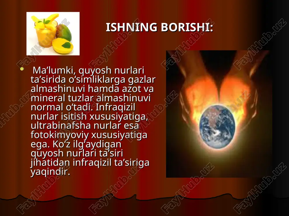 asmassadan yasalgan korpus ichida bo’lib, o’lchovchi asbobga rozetkali shnur yordamida birikadi,bu o’z navbatida birikish polyarligi to’g’ri bo’lishini ta‘minlaydi /mabodo teskari ulansa asbob ko’rsatmaydi/. har bir shkalada nuqtalar bilan o’lchov diapazonining boshlanishi ko’rsalgan; 0-100 shkalasida bu nuqta 20 belgisining, 0-30 shkalasida esa 5 belgisining ustida joylashgan asbob strelkaning nol holatiga keltirish imkonini beruvchi korrektorga ega. selenli fotoelementining asbobga ulash joyi korpusning yondevorida joylashgan. fotoelement plasmassadan yasalgan korpus ichida bo’lib, o’lchovchi asbobga rozetkali shnur yordamida birikadi,bu o’z navbatida birikish polyarligi to’g’ri bo’lishini ta‘minlaydi /mabodo teskari ulansa asbob ko’rsatmaydi/. asbobning xatosinika kamaytirish maqsadida, fotoelement, yorug’lik tarqatuvchi oq , plastmassadan ishlangan yarim sfera shaklidagi qoplama va shaffof bo’lmagan plstmassa xalqa bilan ta‘minlangan “k” harfi bilan belgilangan qoplama alohida qo’llanmay, “m”, “r”, “t” harflari bilan belgilangan qoplamalardan biri bilan birgalikda qo’llanadi. bu uch qoplamadan har biri “k” qoplamasi bilan birga uchta yorug’lik yutuvchi hosil qiladi. bundan maqsad, asbobning o’lchash diapozonini mos ravishda 10, 100, 1000 …
