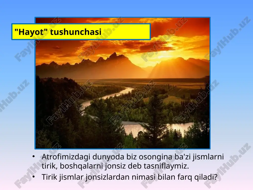 ladigan tirik jismlar topilishi mumkinligini inkor etib bo'lmaydi. qadim zamonlardan beri insoniyat savol tug'diradi: tirik mavjudotlar qayerdan keladi? qadim zamonlarda va o'rta asrlarda biologiyaning rivojlanish darajasi juda past edi. o'sha paytda tirik organizmlar jonsiz moddalardan o'z-o'zidan paydo bo'ladi , degan fikr keng tarqalgan edi. olimlar hovuzlardagi qurbaqalar loydan, chivinlar loydan paydo bo'lishiga jiddiy ishonishgan. taniqli olimi van xelmont (1575-1640) o'z kitobida sichqonlarning iflos kirlardan tug'ilish ehtimolini ko'rsatib o'tgan. yana bir yirik olimi, shifokor paracelsus (1485-1540) odamni sun'iy ravishda ishlab chiqarish usulini nashr etdi (" homunculus "). van helmont paracelsus 1661 yilda italiyalik shifokor franchesko redi o'z tajribalari natijalarini e'lon qildi. u sakkizta shisha idishning har biriga yangi go'sht qo'ydi. men to'rtta idishni ochiq qoldirdim va to'rttasini doka bilan mahkam yopdim . franchesko tayyor ochiq idishlarda yotgan go'shtda qurtlar (chivin lichinkalari) paydo bo'ldi . doka bilan bog'langan idishlarda go'shtda qurt yo'q edi. binobarin , ular go'shtning o'zidan emas (odatda ishonilganidek), balki …