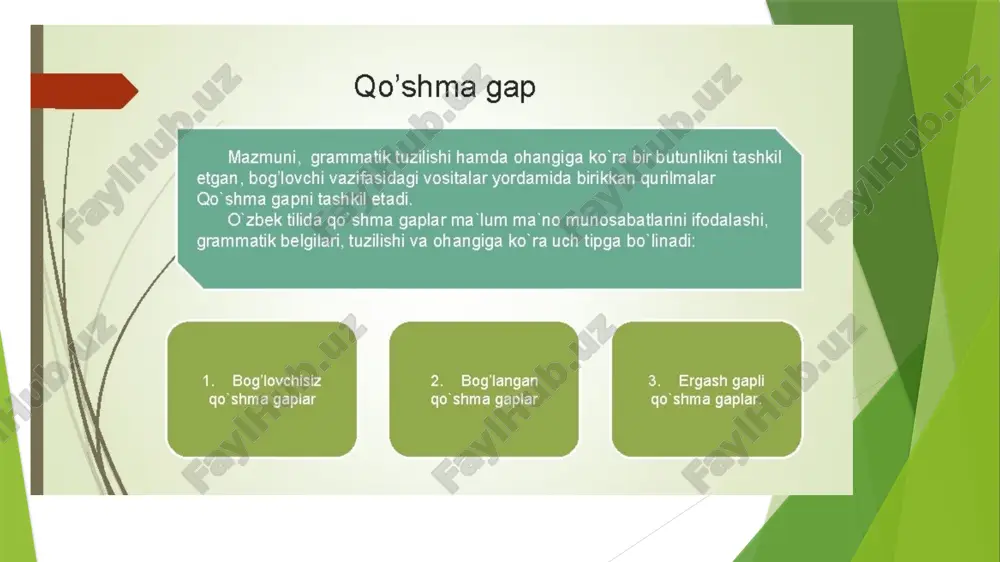 ayiruv bog’lovchilari yordamida bog’langan qo’shma gaplar - Page 2