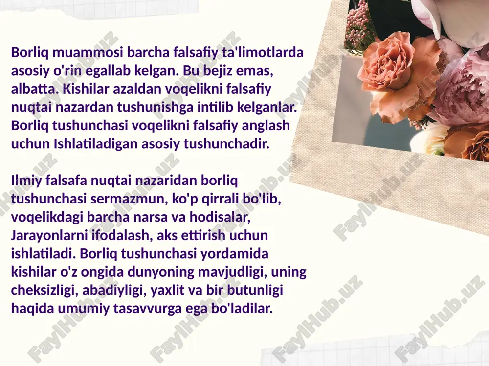 'zining asl mohiyati bilan boshqa barcha narsalardan farqlidir. chunki u mockla ham emasdur, sub'ekt ham emasdur, uning suvrati ham bo'lmaydi, uning bir o'zi bu borliqda yakkayu yagonadir, u shu jihatdan ham birinchidir". shears, tape, and more presentations are communication tools that can be demonstrations, lectures, speeches, reports, and more. materials needed diniy falsafaning yana hir shakli bo'lgan personalizm (lot. persona shaxs) oqimining vakillari b.p.boun, r.t. flyuelling, e.sb. braytmen (aqsh), x.u.kerr (angliya), v.shtern (germaniya) va ulaming fikrdoshlari taraqqiyotning turli bosqichlarida turuvchi va olamni tashkil etuvchi «olly shaxs» xudo birlamchi reallik va oliy ruhiy qimmatdorlik, deb ta'kidlaydilar. ular tashqi olam predmetlarini insonning ichki dunyosidan, uning sezgilari, idroklari va shu kabilardan hosil bo'lgan qandaydir narsa deb qaraydilar. chunki yuqorida ko'rsatilgan ob'ektlar, degan edi ingliz faylasufi berkli, biz sezgilarim iz vositasi bilan idrok etiladigan narsalar bo'lmay nima o'zi? xo'sh, biz o'z ideallarimizni, ya'ni sezgilarimizni idrok etmasdan nimani kirok etamiz? narsalarni, idrok etuvchi qismga bog'lanmasdan …