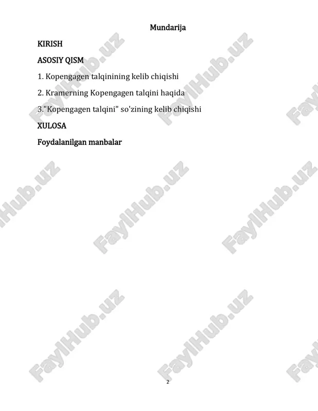 mas. quantum enigma-da tasvirlanganidek: "rasmiy" kopengagen talqini yo'q, ammo har bir versiya buqani shoxlar tomonidan ushlab turadi va kuzatuv natijasida kuzatilgan molni ishlab chiqaradi, deb ta'kidlaydi . "kopengagenning talqini ikkita sohani nazarda tutadi: nyuton qonunlari bilan boshqariladigan o'lchov vositalarining makroskopik, mumtoz sohasi mavjud va mikroskopik, kvant atomlari va boshqa kichik 5 narsalar shroedinger tenglamasi tomonidan boshqariladi. to'g'ridan- to'g'ri mikroskopik hududning kvant ob'ektlari bilan bog'liq, shuning uchun ularning jismoniy haqiqati yoki ular etishmovchiligi haqida tashvishlanishimiz kerak emas. "makroskopik vositalarimizga ularning ta'sirini hisoblash imkonini beradigan" mavjudlik "biz uchun etarli". rasmiy kopengagen talqinining etishmasligi muammoli bo'lib, sharhning aniq tafsilotlarini tuzatish qiyin bo'ladi. "kvant mexanikasining tranzaktsion izohlanishi" maqolasida jon g. kramerning tushuntirishicha: "kvant mexanikasi kopengagenning talqinini ifodalovchi, muhokama qilgan va tanqid qilgan keng qamrovli adabiyotga qaramasdan, kopengagenning to'liq talqinini aniqlaydigan har qanday qisqacha bayonot yo'q." kopengagen talqini niels bor , verner heisenberg , maks born va boshqalarning ishlaridan kelib chiqqan kvant mexanikasining ma'nosi haqidagi …