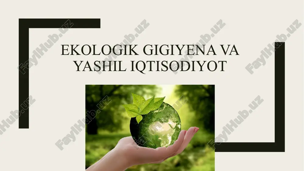 ik bilan foydalanish muhim rol o'ynaydi. keys topshiriqlari ekologik gigiyena sohasida atrof-muhitning inson salomatligiga ta'sirini kamaytirish uchun qanday choralar ko'rish mumkin? yashil iqtisodiyotning asosiy prinsiplarini tushuntirib bering va uning iqtisodiy o'sishga qanday ijobiy ta'sir ko'rsatishini misollar bilan ko'rsating. keys yechimi javoplari 1.ekologik gigiyena sohasida atrof-muhitning inson salomatligiga ta'sirini kamaytirish uchun qanday choralar ko'rish mumkin? havo va suvni toza saqlash: ifloslangan havo va suv odamlar uchun jiddiy salomatlik xavfini keltirib chiqarishi mumkin. havo sifatini yaxshilash uchun sanoat chiqindilarini kamaytirish, avtoulovlar sonini tartibga solish, va suvni toza saqlash uchun qayta ishlash tizimlarini rivojlantirish muhimdir. sanitariya va gigiyenaga rioya qilish: shaharlar va qishloqlarda sanitariya holatini yaxshilash, chiqindilarni to'g'ri joylash va to'plash, kanalizatsiya tizimlarini yaxshilash zarur. bular sog'liqni saqlash tizimlariga og'ir yukni kamaytirishga yordam beradi. zararlovchi moddalarni kamaytirish: kimyoviy va toksik moddalarni ishlab chiqarish va iste'mol qilishni kamaytirish, ularning yerga, suvga va havoga tushishining oldini olish kerak. yashil joylar yaratish: shaharlar va sanoat hududlarida …
