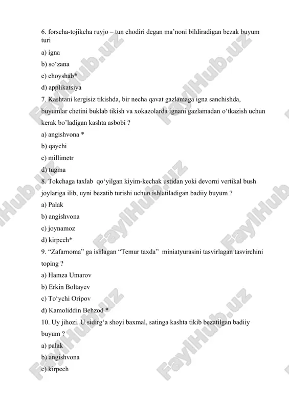 kashta turlari test - Page 2