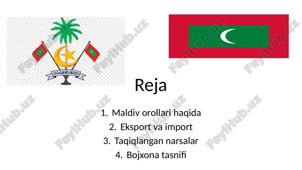 aldiv orollari bojxona xizmati boshlig'i ushbu nizomda nazarda tutilgan narsalarga qo'shimcha ravishda, uning fikricha, olib kirishi taqiqlangan har qanday narsalarni olib qo'yishi va bu haqda savdo va sanoat vazirligiga xabar berishi mumkin. yakuniy hisob-kitob savdo va sanoat vazirligining qarorlariga muvofiq amalga oshiriladi . key words bojojiy ruxsatlari: umumiy qiymati mrf dan oshmaydigan narsalar. har bir ekipaj a'zosi uchun sharob, spirtli ichimliklar va boshqalar bundan mustasno 6000.00 ozod qilinadi. key words key words sayyohlar uchun maldiv orollariga o'qotar qurollar, spirtli ichimliklar, cho'chqa go'shti mahsulotlari, pornografiya va sig'inish butlarini olib kirish taqiqlanadi. bundan tashqari, mamlakatga noqonuniy giyohvand moddalarni olib kirishga uringanlarga nisbatan qattiq jazo choralari qo'llaniladi. spirtli ichimliklar va cho'chqa go'shti mahsulotlari faqat kurort orollarida maxsus litsenziya ostida mavjud. key words taqiqlangan narsalar ko'pgina dori-darmonlarni maldiv orollariga kirayotganda siz bilan birga olib yurishingiz mumkin, agar siz shifokorning ko'rsatmasi bo'lsangiz va siz olib yurgan miqdor maldiv orollarida bo'lgan vaqtingiz uchun talablaringizdan oshmasa. biroq, …