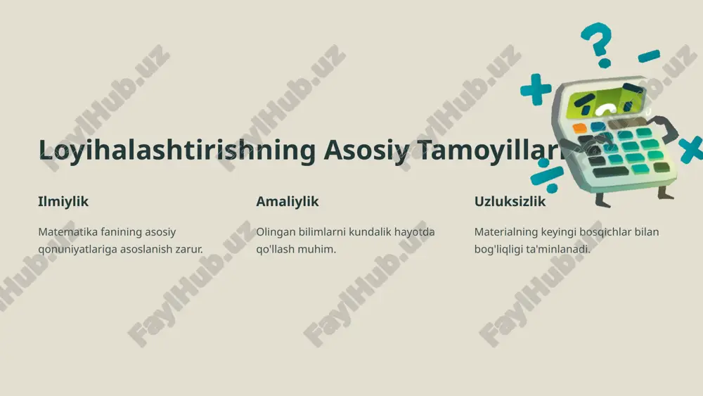 matematika fanlarining mazmunini loyihalashtirish - Page 2