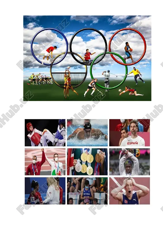 g ko'plab turlari: yugurish, sakrash, boks bo'yicha musobaqalar bo'lib o'tdi. dunyoning barcha xalqlari o'z sport jamoalarini yuborishga taklif qilindi. o'shandan beri olimpiya o'yinlari xalqaro miqyosda bo'lib, dasturdagi tadbirlar soni ortib bordi. received by: dots. kenjaboyev j. handed by: igamberdiyev n. image1.jpeg image2.jpeg