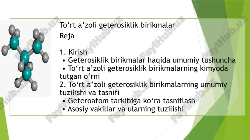 u birikmalarning kichik halqali tuzilmalari ularni kimyoviy jihatdan juda faollashtirib, ko‘plab yangi moddalarning sintezida asosiy oraliq mahsulot sifatida xizmat qiladi. kelajak istiqbollarida esa ular ilg‘or biotexnologiyalar, ekologik toza materiallar va yangi avlod dorilari ishlab chiqarishda muhim o‘rin egallashi kutilmoqda. e’tiboringiz uchun katta rahmat slide 1 slide 2 slide 3 slide 4 oksetan azetidin tietan slide 6 slide 7 slide 8 slide 9 slide 10 slide 11 slide 12 slide 13