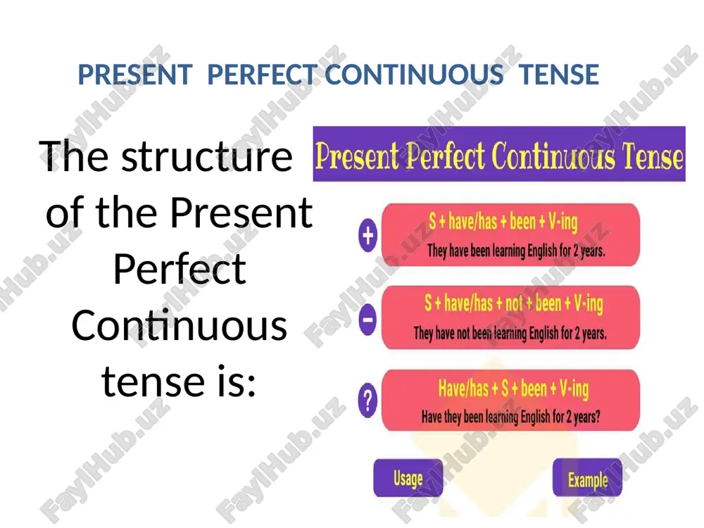 present perfect continuos - Page 2