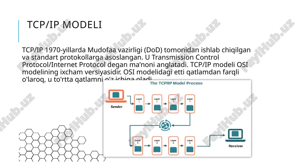 hqa barcha kompyuterlar bilan aloqa qilishi uchun yetarli boʻlgan koʻp sonli aloqa portlariga ega boʻlishi talab etiladi. tarmoq topologiyalari shina (bus) topologiyasi ushbu turdagi topologiyada barcha ish stansiyalari(avtobus yoki magistral deb ataladi) umumiy bir kabelga parallel ulanadi. signalning aks etishini oldini olish maqsadida kabelning uchlariga terminatorlar joylashtiriladi. shina topologiyasi tarmoqlarining afzalliklari: >kabel iste’moli sezilarli darajada kamayadi; >tugunlardan birining ishdan chiqishi butun tarmoqning ishlashiga ta’sir koʻrsatmaydi; >tarmoqni sozlash oson; >tarmoq alohida tugunlarning ishdan chiqishiga chidamli. shina topologiyasi tarmoqlarining kamchiliklari: kabelning uzilishi butun tarmoqning ishlashiga ta’sir koʻrsatishi mumkin; kabel uzunligi va ish stantsiyalari soni cheklangan; kabel ulagichlari bilan bogʻliq muammolar tufayli tarmoqning ishonchliligi yetarli darajada emas; barcha abonentlar oʻrtasida boʻlinishi tufayli kanal past tempda ishlashi yulduz topologiyasi thumb| yulduz topologiyasi yulduz topologiyasi asosida qurilgan tarmoqda har bir ish stansiyasi simi (burma juftlik) orqali markaziy konsentratorga yoki habga (inglizcha: hub) ulanadi. hab shaxsiy kompyuterning parallel ulanishini ta’minlaydi va buning natijasida tarmoqqa ulangan barcha …