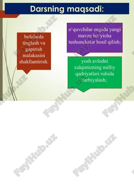 odachi bor edi. u mashhur edi elda, nomi baxtiyor edi. go‘zal edi va chinor qomatiga edi zor. ko‘kraklari butun bir oftobni yashirardi. tanlarida bir umr o‘t lovullab turardi. qilichday o‘tkir edi, rustam kabi zo‘r edi. ammo elda xor edi, kambag‘al, nochor edi. u doim boqib poda yurar edi sahroda. cho‘llarda yashar edi, qirlardan oshar edi. “idrok xaritasi” metodi. ertak-dostondagi bosh g‘oya va asosiy tushunchalarni izohlashga yordamlashuvchi ikkilamchi va uchlamchi g‘oyalarni belgilang vatanparvarlik yaxshilikka yaxshilik mehmondo‘stlik erk va ozodlik uchun kurash xoinlik mehr va muhabbat chaqimchilik “idrok xaritasi” metodi. ertak-dostondagi bosh g‘oya va asosiy tushunchalarni izohlashga yordamlashuvchi ikkilamchi va uchlamchi g‘oyalarni belgilang vatanparvarlik erk va ozodlik uchun kurash mehr va muhabbat swot tahlili metodi. “oygul bilan baxtiyor” ertak-dostonidagi baxtiyor obraziga to‘rt tomondan nazar tashlagan holda, ta‘riflang. w-zaif tomonis-kuchli tomoni t-xavf-xataro-imkoniyatlari “beshinchisi ortiqcha” metodi orqali mavzuga tegishli bo‘lmagan tushunchani toping va izohlang. jambil jurjon susambil amudaryo yunoniston podachi baliqchi o‘tinchi savdogar qulfurush …