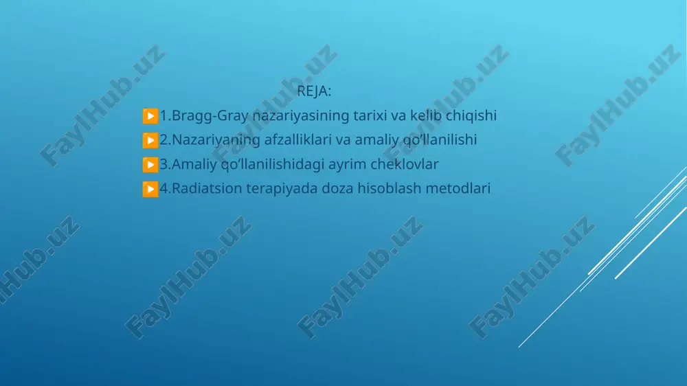 irida harakatlanadi va tok hosil qiladi. detektor ichidagi kavita vazifasi, asosan, ma'lum bir signalni yoki modifikatsiyani aniqlash uchun qo'llaniladi. bu jarayon ko'pincha fizik tadqiqotlar, tibbiyot diagnostikasi yoki muhandislik sohalarida qo'llaniladi. kavita yordamida, masalan, lazerlar yoki radio to'lqinlar ko'rsatkichlarini yaxshilash mumkin. shuningdek, kavita detektorlari turli xil materiallar va sharoitlarda sinovdan o'tkazilishi mumkin, bu esa ularning samaradorligini oshiradi. devor qalinligi elektronlarning energiya yo’qotishining minimal o’zgarishini ta’minlash(gaz bosimini saqlash) uchun odatda bir necha yuz mikrometrdan -bir necha millimetrgacha bo’ladi afzalliklari: 1.turli xil muhitlar (gaz,suv) o’rtasidagi doza aloqasini hisoblash imkonini beradi. 2.klinik sharoitda vaqtni tejashda foydali(ya’ni qisqa vaqt ichida natijani olish mumkin) 3.kichik o’lchamli detektorlar bilan yuqori aniqlikdagi o’lchovlarni olish mumkin. 4.ionizatsion kameralarni kalibrlash va doza standartlarini o’lchashda keng qo’llaniladi. 5.nazariya nisbatan sodda formulalar orqali dozaning hisoblanishini taminlaydi bragg gray nazariyasidagi ayrim cheklovlar: 1)gaz bo’shlig’ining hajmi juda kichik bolishi kerak.agar kavita kichik bo’lmasa,elektronlar energiya va yo’nalishini yetarlicha o’zgartirib,o’lchov natijasiga ta’sir qiladi 2)kiruvchi va chiquvchi …