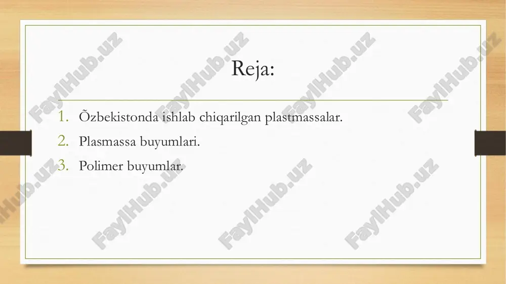 plastmassa va polimer buyumlarni õrganish - Page 2