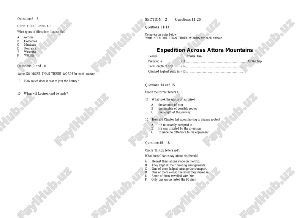 res which the majority of institutions accept. the institution to which you are applying may, of course, require a higher or lower score than most other institutions. sample answers or model answers are provided for the writing tasks. the sample answers were written by ielts candidates; each answer has been given a band score and the candidate's performance is described. please note that the examiner's guidelines for marking the writing scripts are very detailed. there are many different ways a candidate may achieve a particular band score. the model answers were written by an examiner as examples of very good answers, but it is important to understand that they are just one example out of many possible approaches. t e s t 1 section 1 questions 1-10 questions 1-5 complete the form below. write no more than one word or a number for each answer. video library application form example …