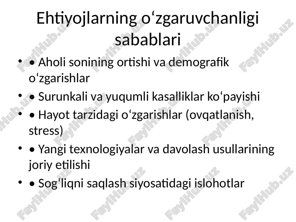 tibbiy xizmatlarga bo'lgan ehtiyoj va ularning o‘zgaruvchanligi - Page 2