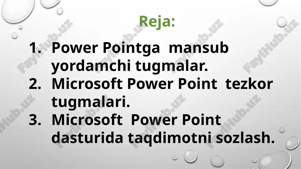 power point dasturida ishlash. - Page 2